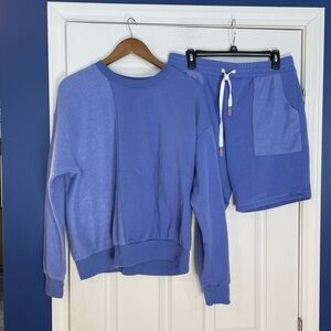 PJ SALVAGE lavender short pajama set - M/L